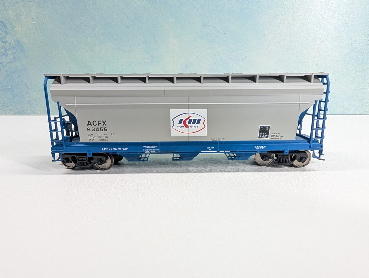 USED Atlas HO Scale ACF 3560 Covered Hopper Kerr-Mcgee ACFX #63456 Metal Wheels
