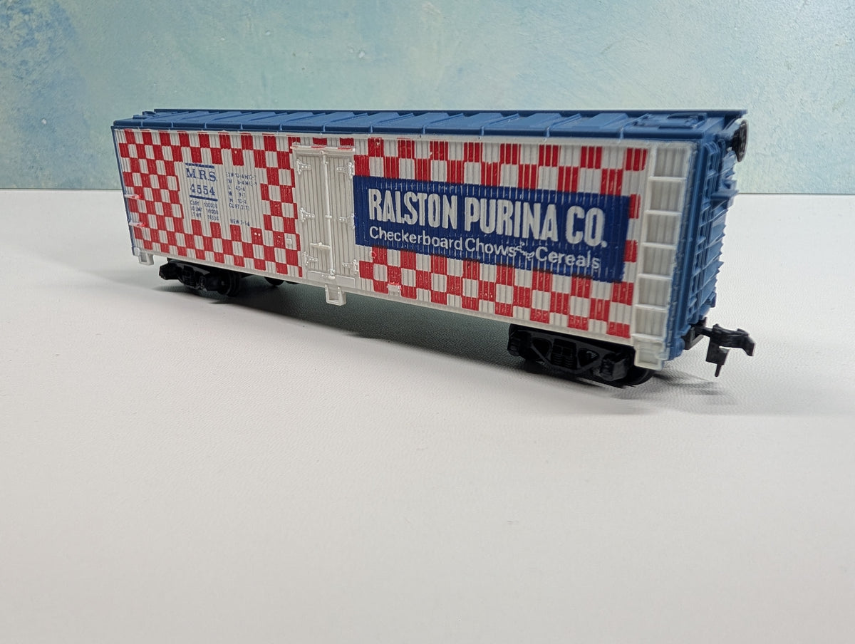 USED Tyco HO Scale Reefer Ralston Purina MRS #4554