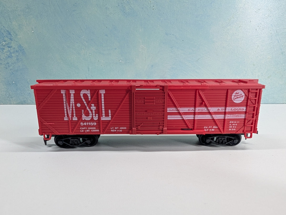 USED Life-Like HO Scale 40' Wooden Box Car Minneapolis & St Louis MStL #541159