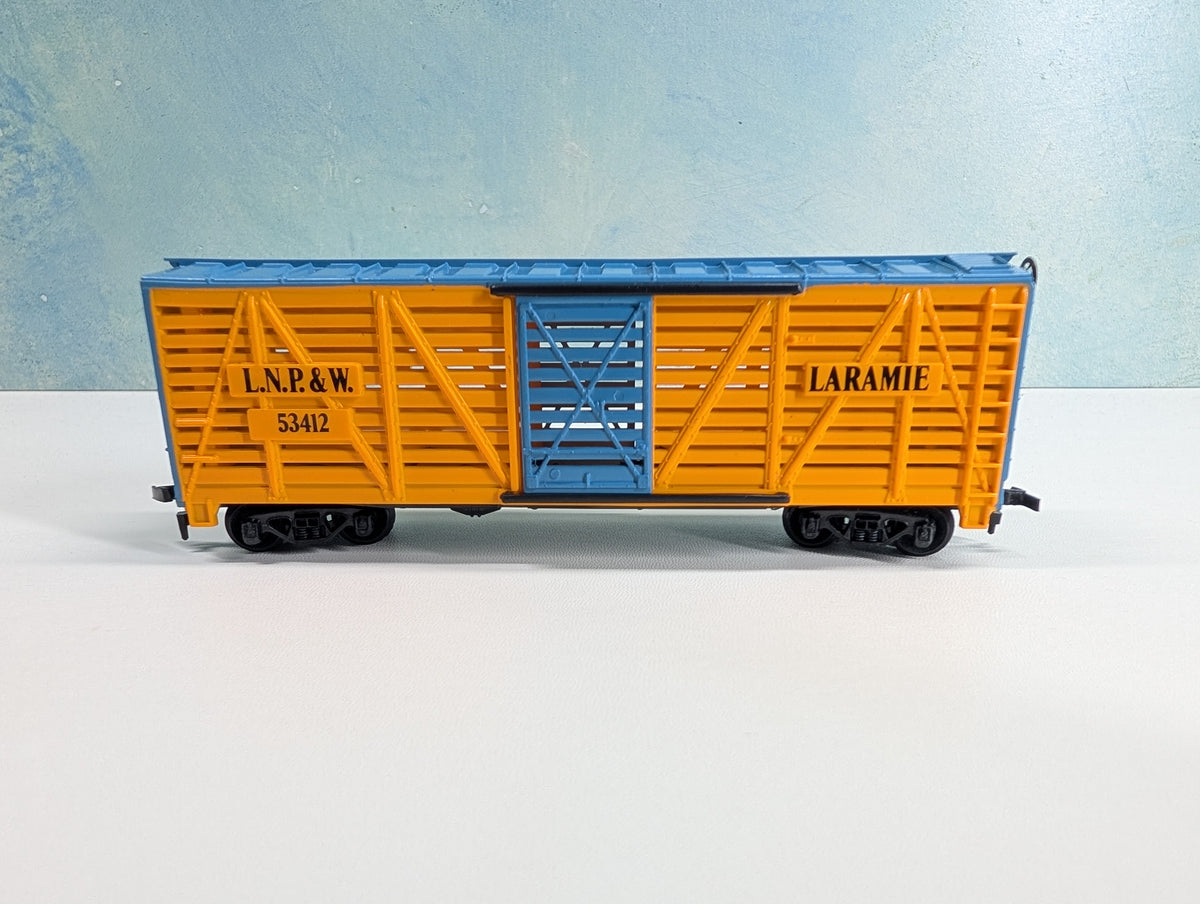 USED Tyco HO Scale Cattle Stock Car Laramie LNP&W #53412