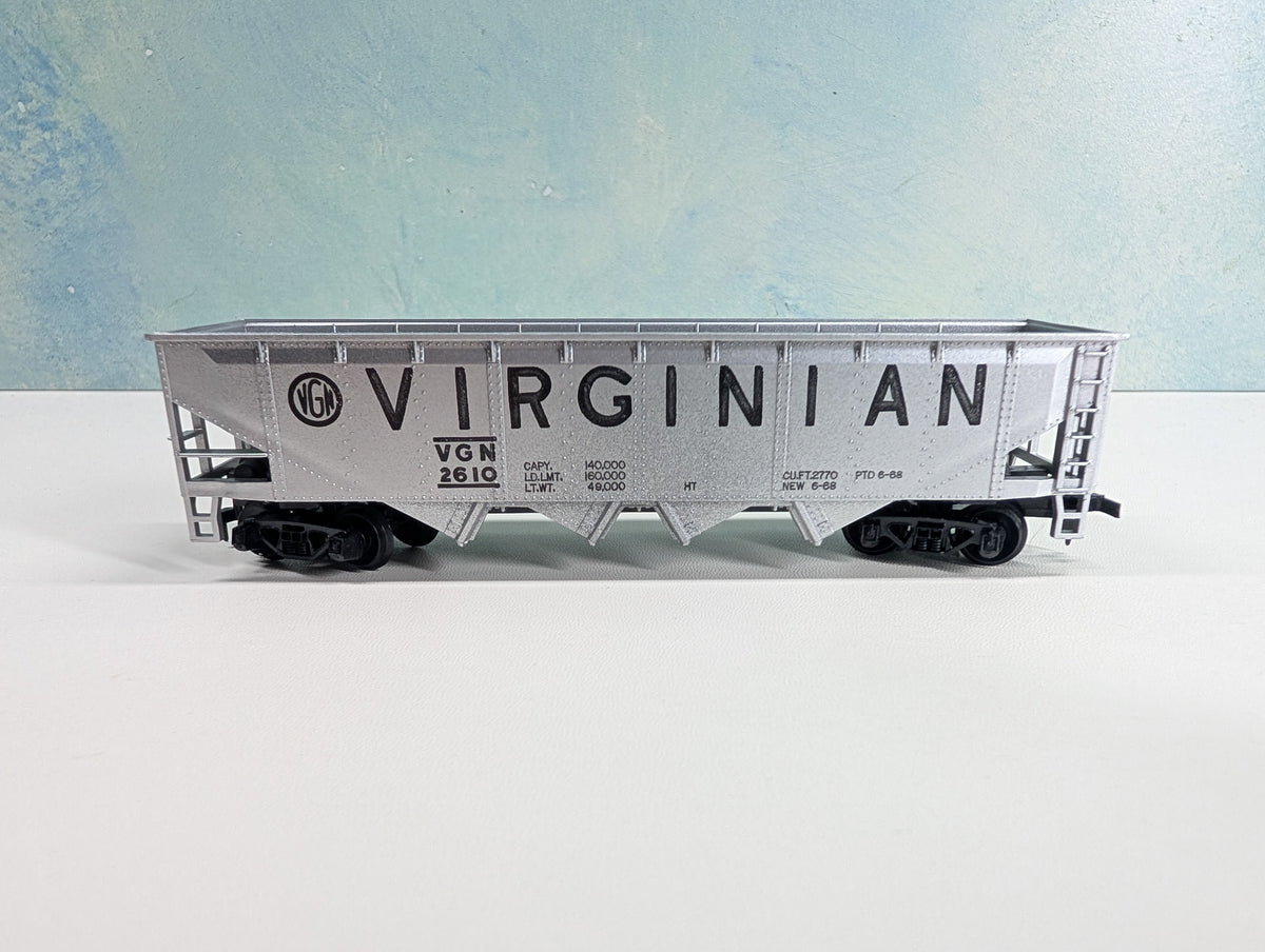 USED Tyco HO Scale Quad Hopper Virginian VGN #2610