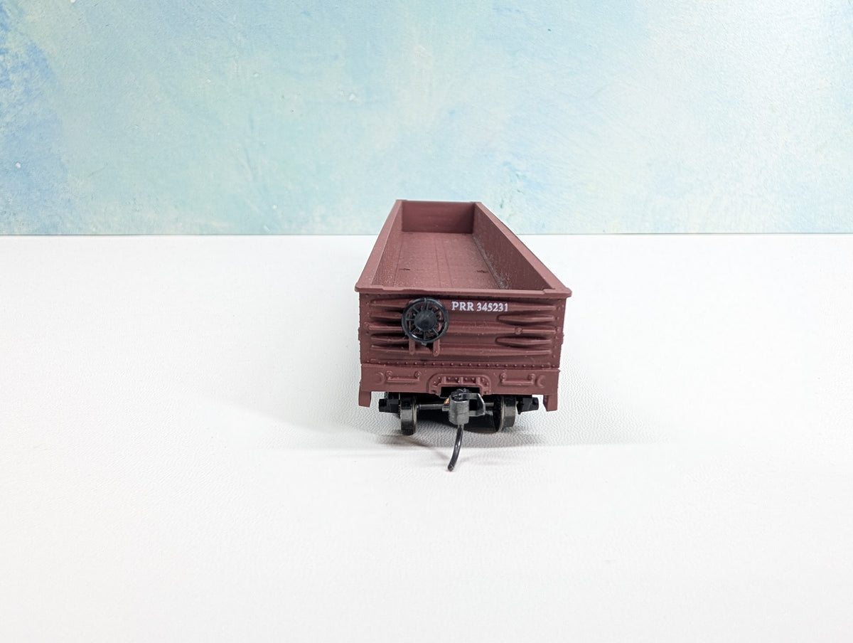USED Athearn HO Scale 50' Gondola Pennsylvania PRR #345231 Metal Wheels, RailRunner Custom