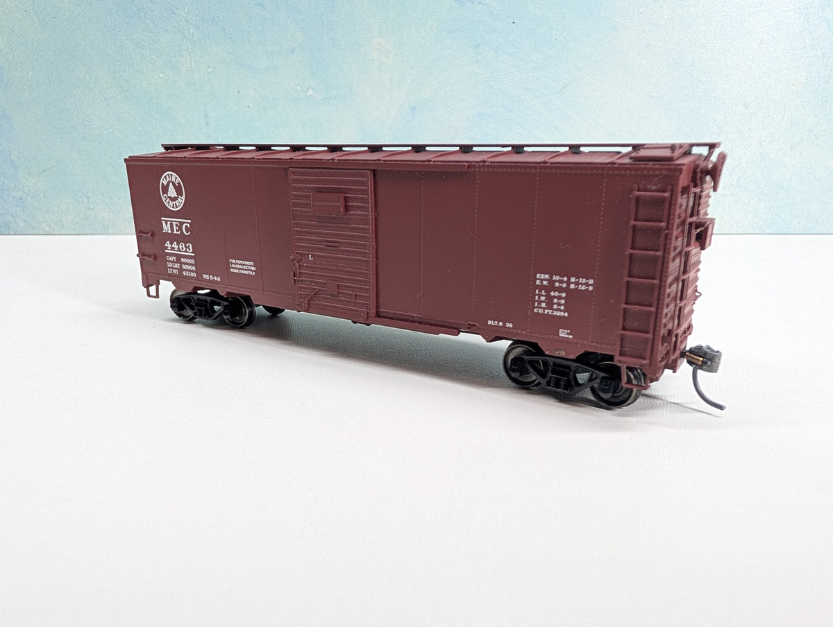 USED Atlas HO Scale 40' Box Car Maine Central MEC #4463 Metal Wheels