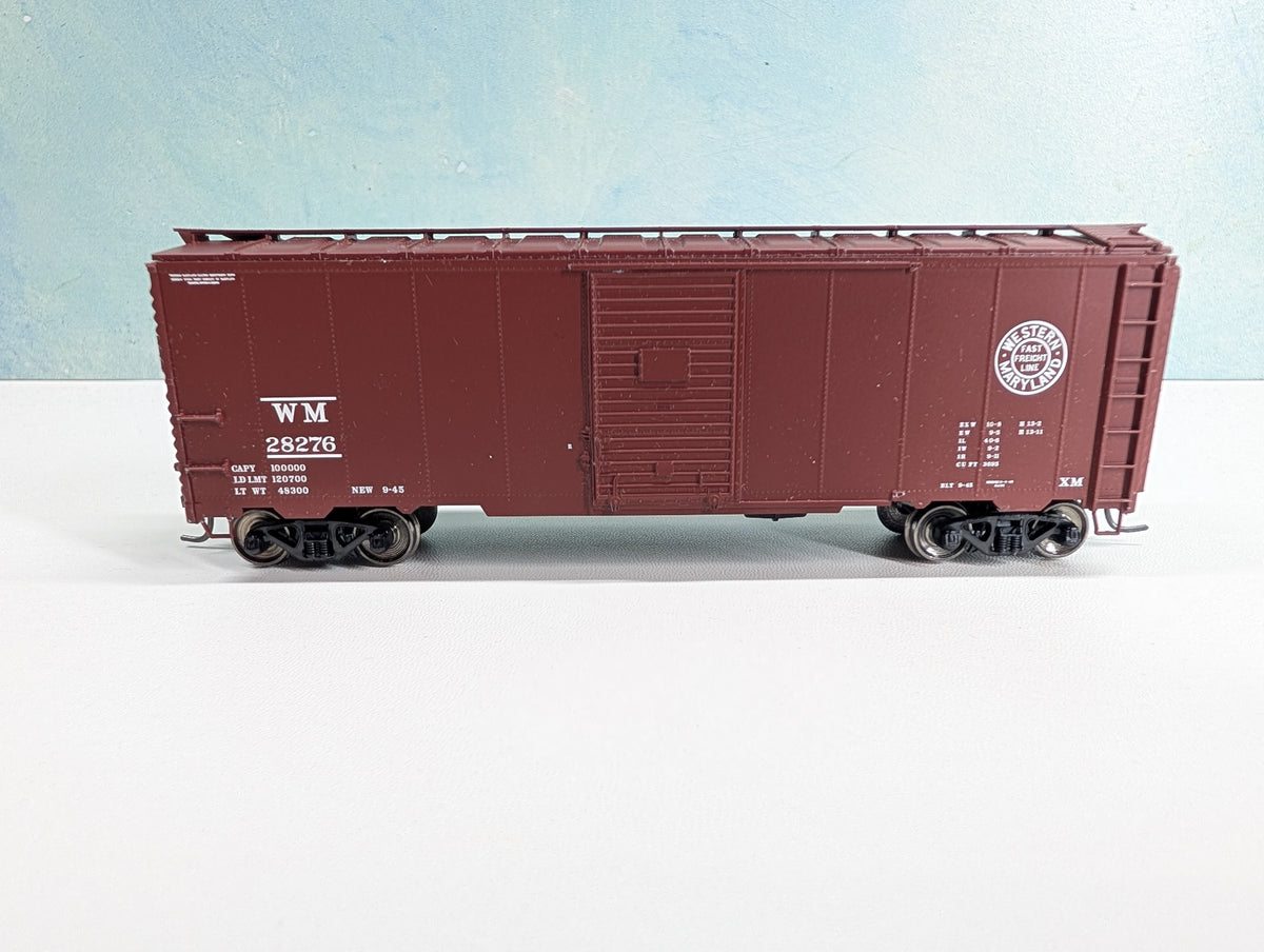 USED HO Scale 40' Box Car Western Maryland WM #28276 Metal Wheels