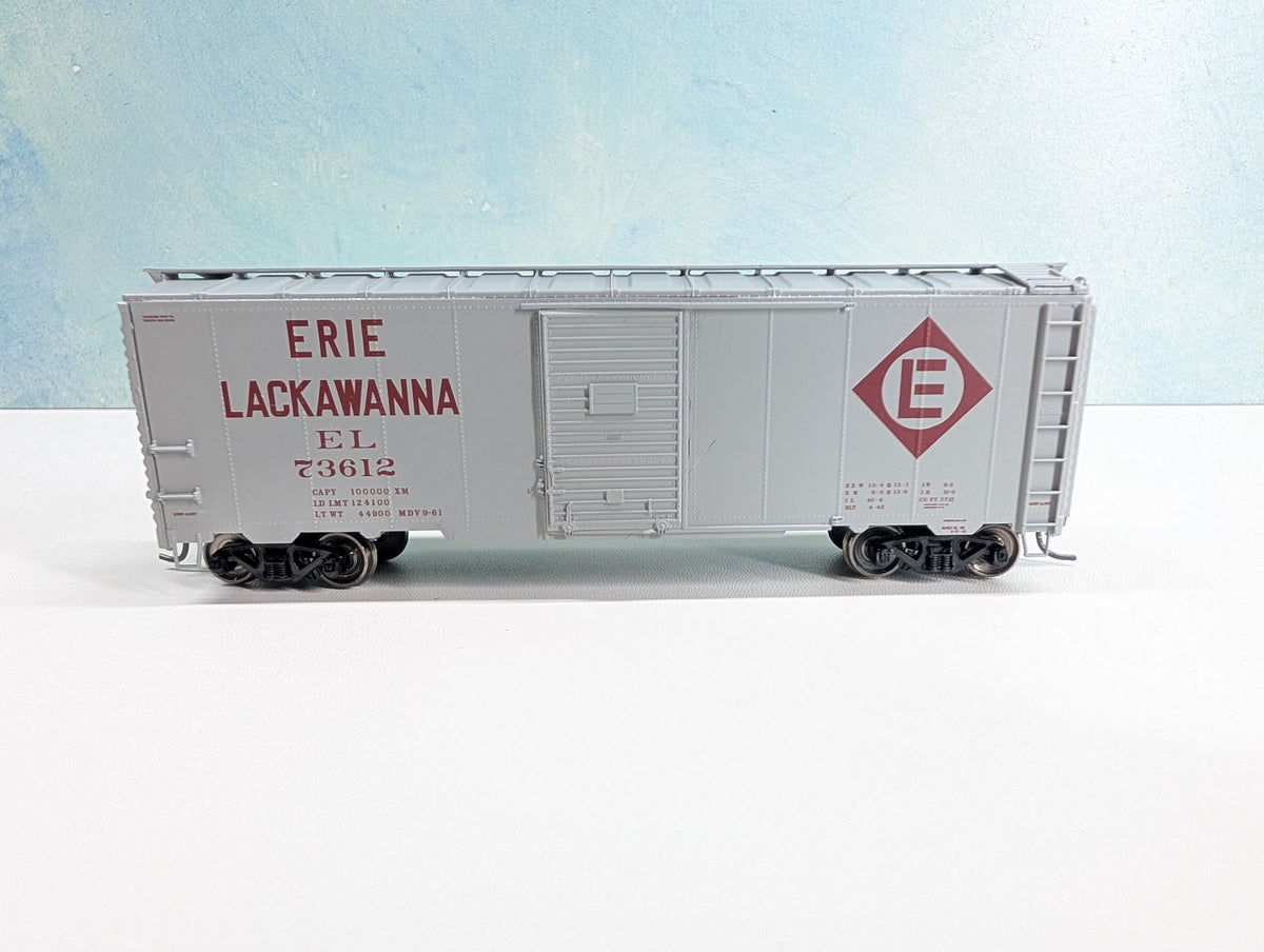 USED HO Scale 40' Box Car Erie Lackawanna EL #73612 Metal Wheels