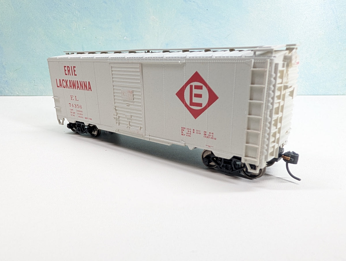 USED Accurail HO Scale 40' Box Car Erie Lackawanna EL #74356 Metal Wheels