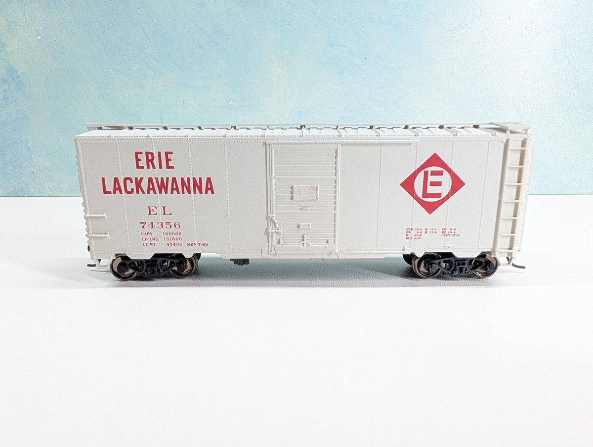 USED Accurail HO Scale 40' Box Car Erie Lackawanna EL #74356 Metal Wheels