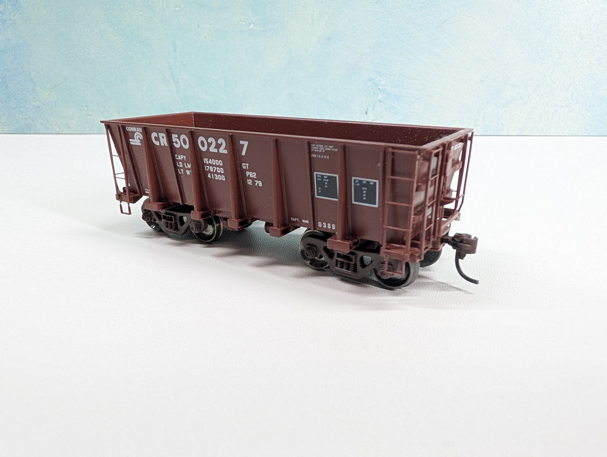 USED Athearn HO Scale Ore Car Tight-Bottom Low Conrail CR #500227 Metal Wheels