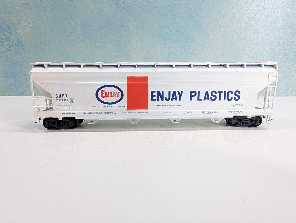 USED Bachmann HO Scale ACF Centerflow Hopper Enjay Plastics SHPX #52701