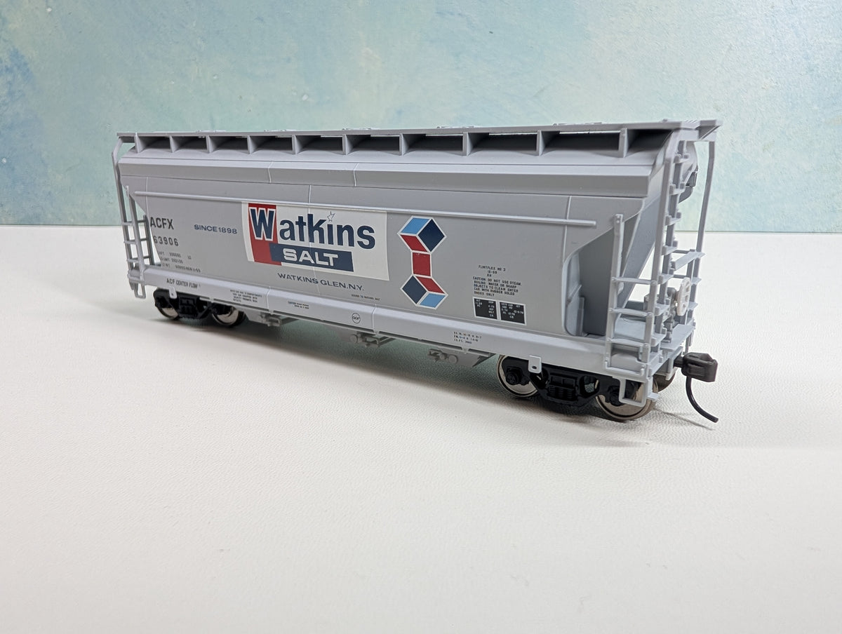 USED Atlas HO Scale 3560 Covered Hopper Watkins Salt ACFX #63906 Metal Wheels