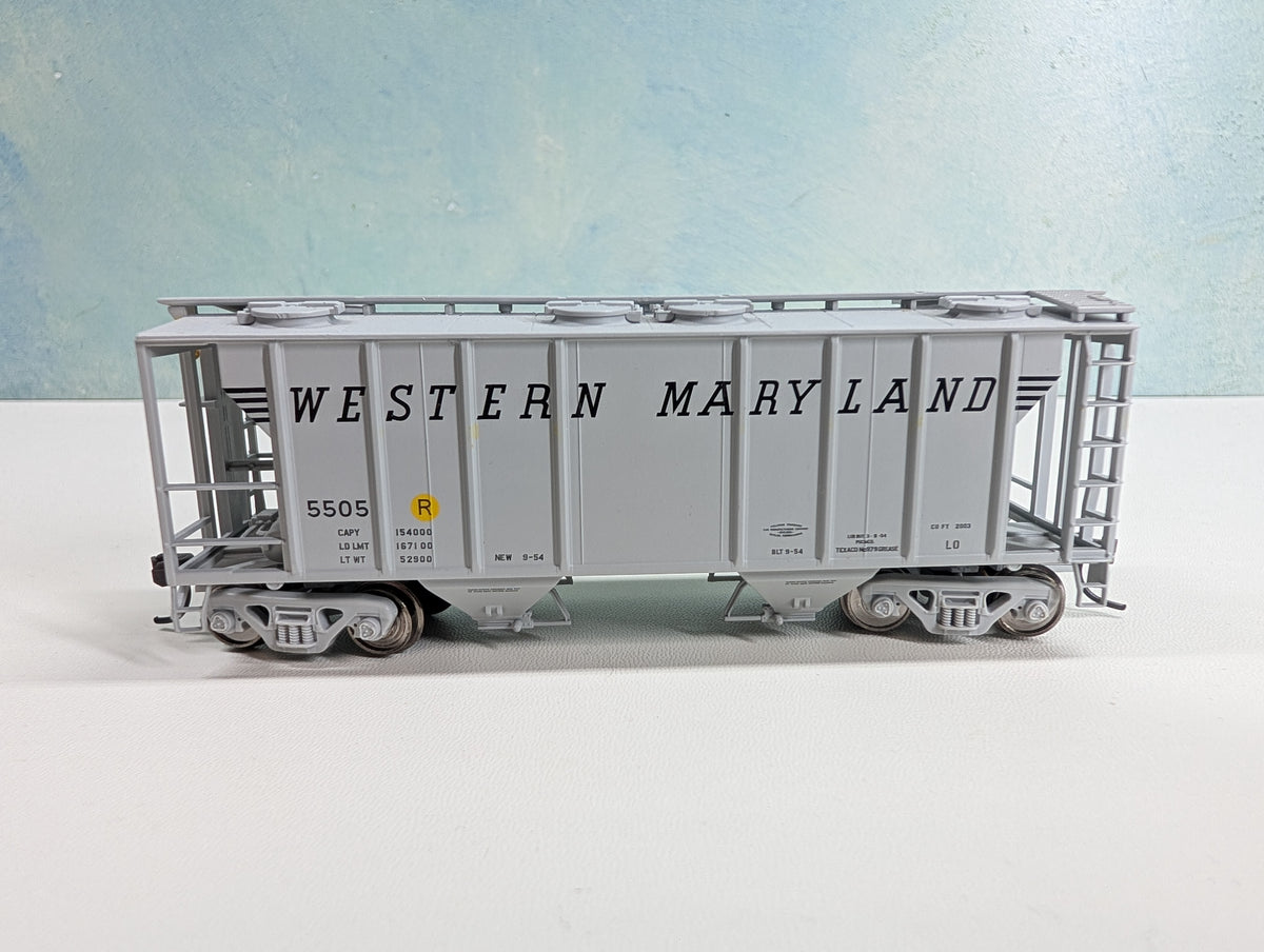 USED Atlas HO Scale PS-2 Covered Hopper Western Maryland WM #5505 Metal Wheels