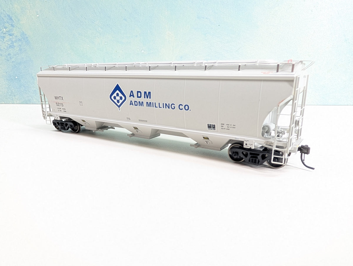 USED Athearn HO Scale Trinity Covered Hopper Archer Daniels Midland WHTX #5215 Metal Wheels