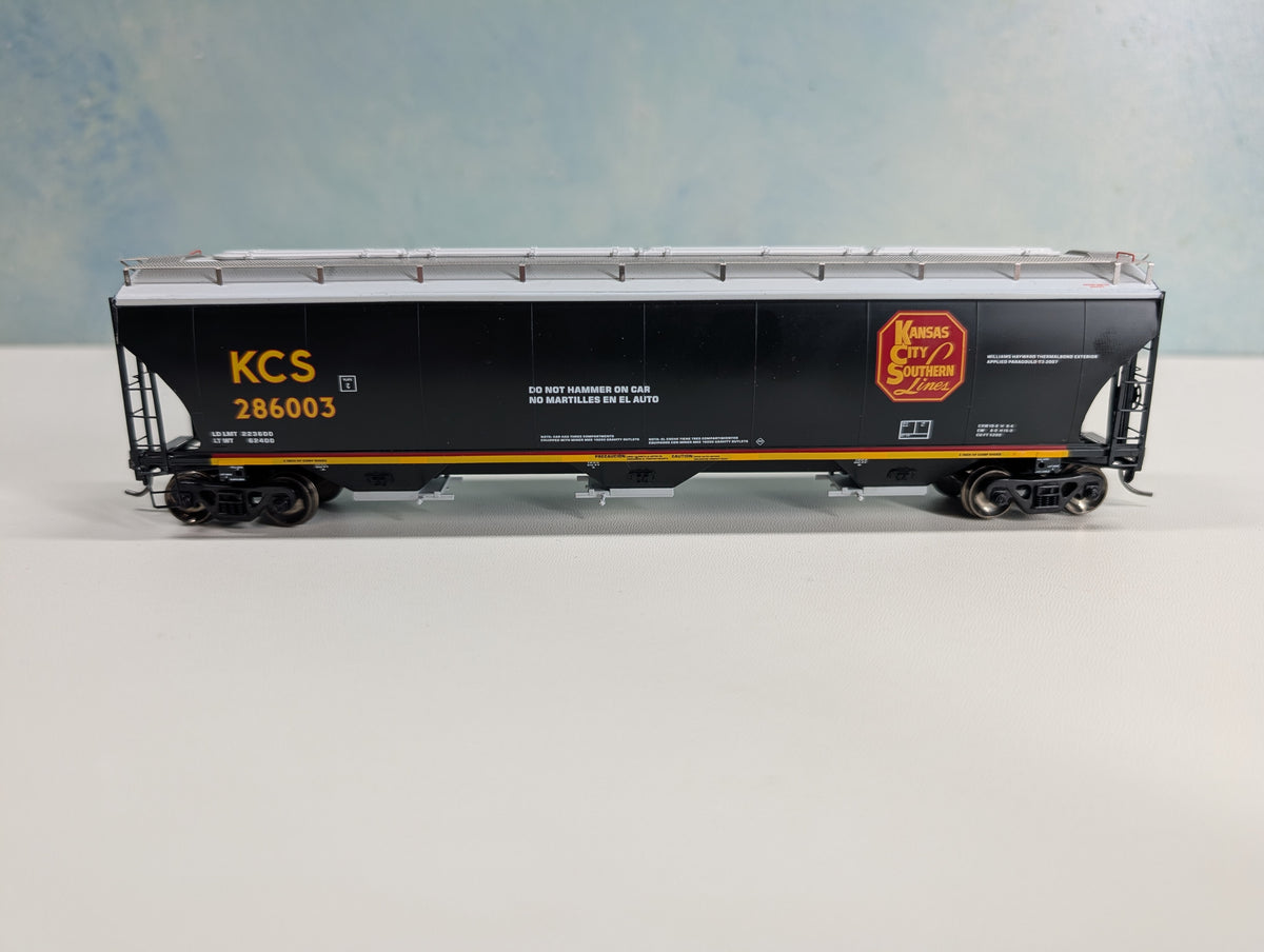 USED Athearn HO Scale Trinity Covered Hopper Kansas City Southern KCS #286003 Metal Wheels