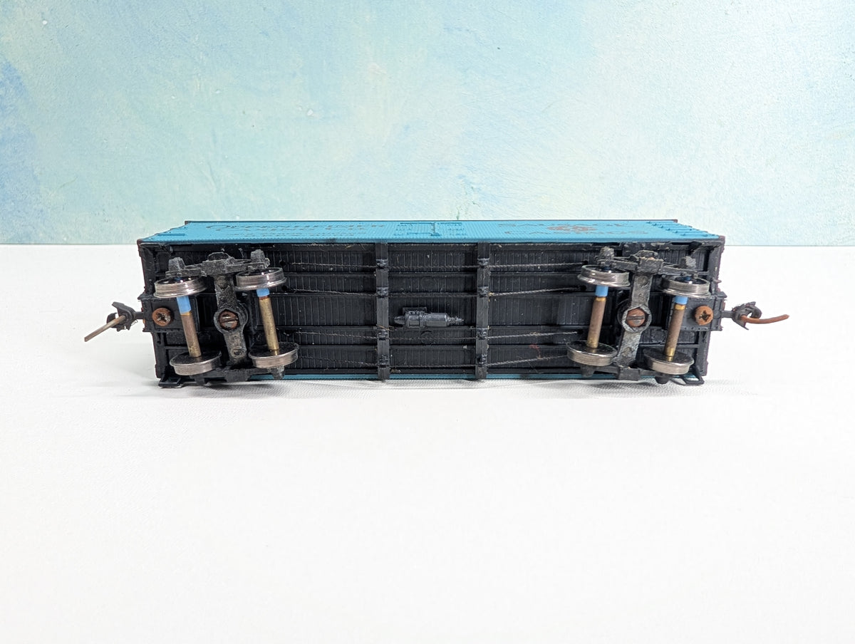 USED Roundhouse HO Scale Wood Reefer Oppenheimer Casing Co. OPPX #8003 Sausage Casings, Metal Wheels