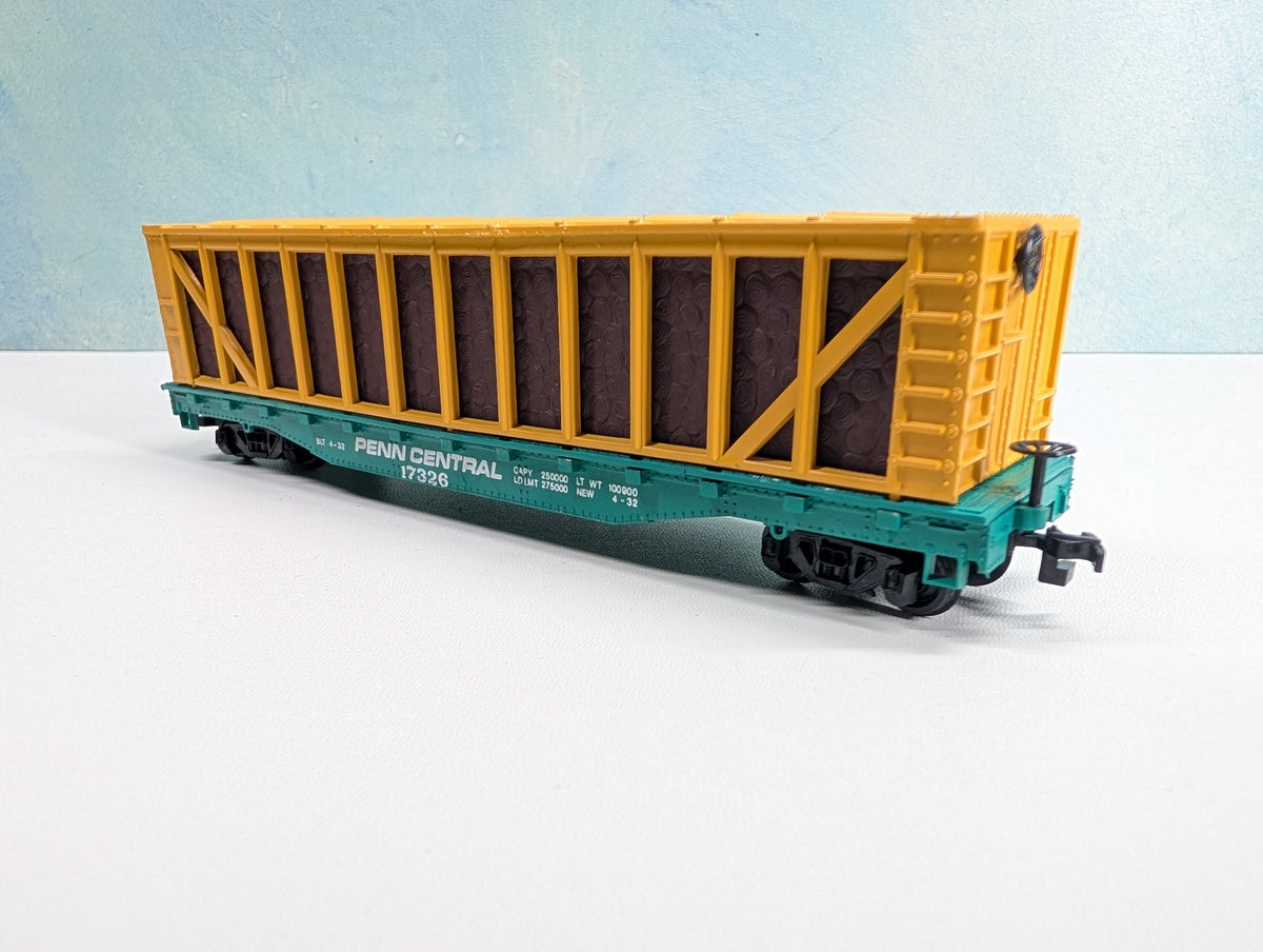 USED Bachmann HO Scale 51' Pulpwood Car Penn Central PC #17326