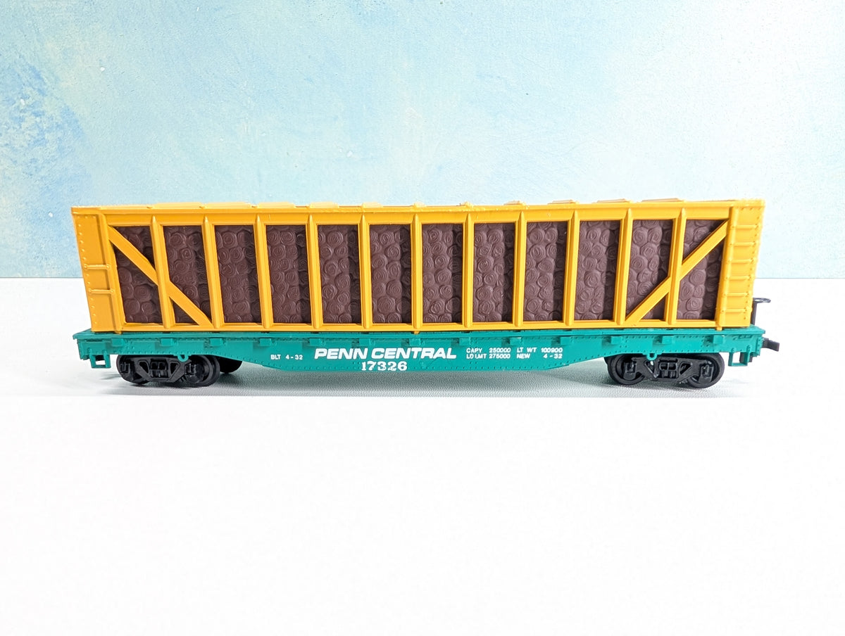 USED Bachmann HO Scale 51' Pulpwood Car Penn Central PC #17326