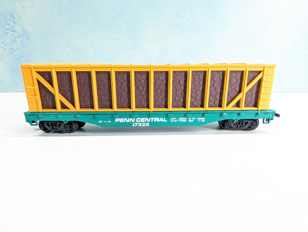 USED Bachmann HO Scale 51' Pulpwood Car Penn Central PC #17326