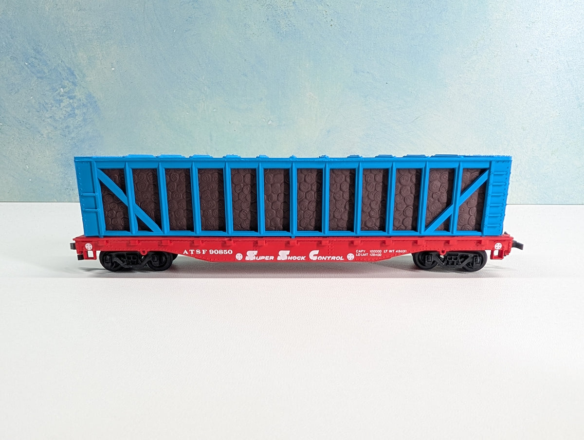 USED Bachmann HO Scale 51' Pulpwood Car Santa Fe ATSF #90850