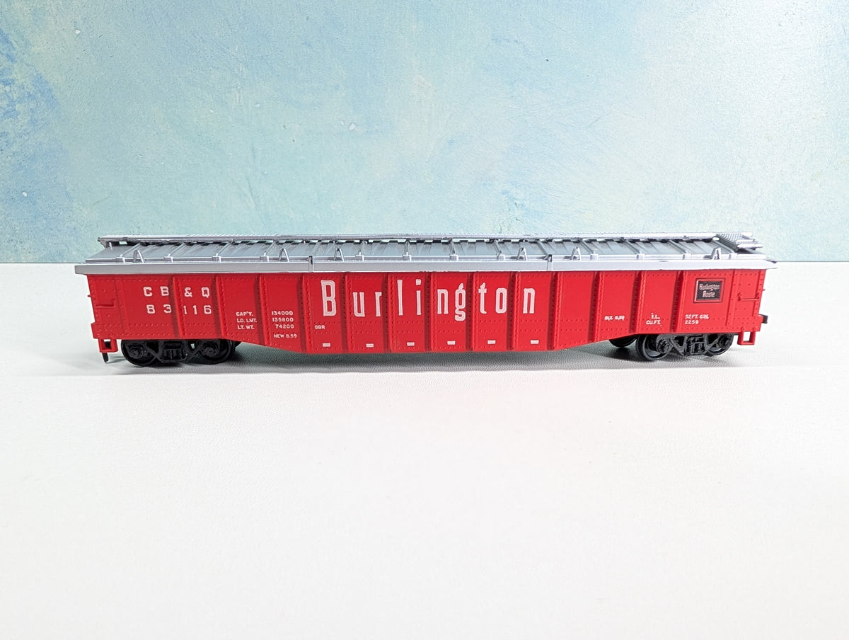 USED Athearn HO Scale Covered Gondola Burlington CB&Q #83116
