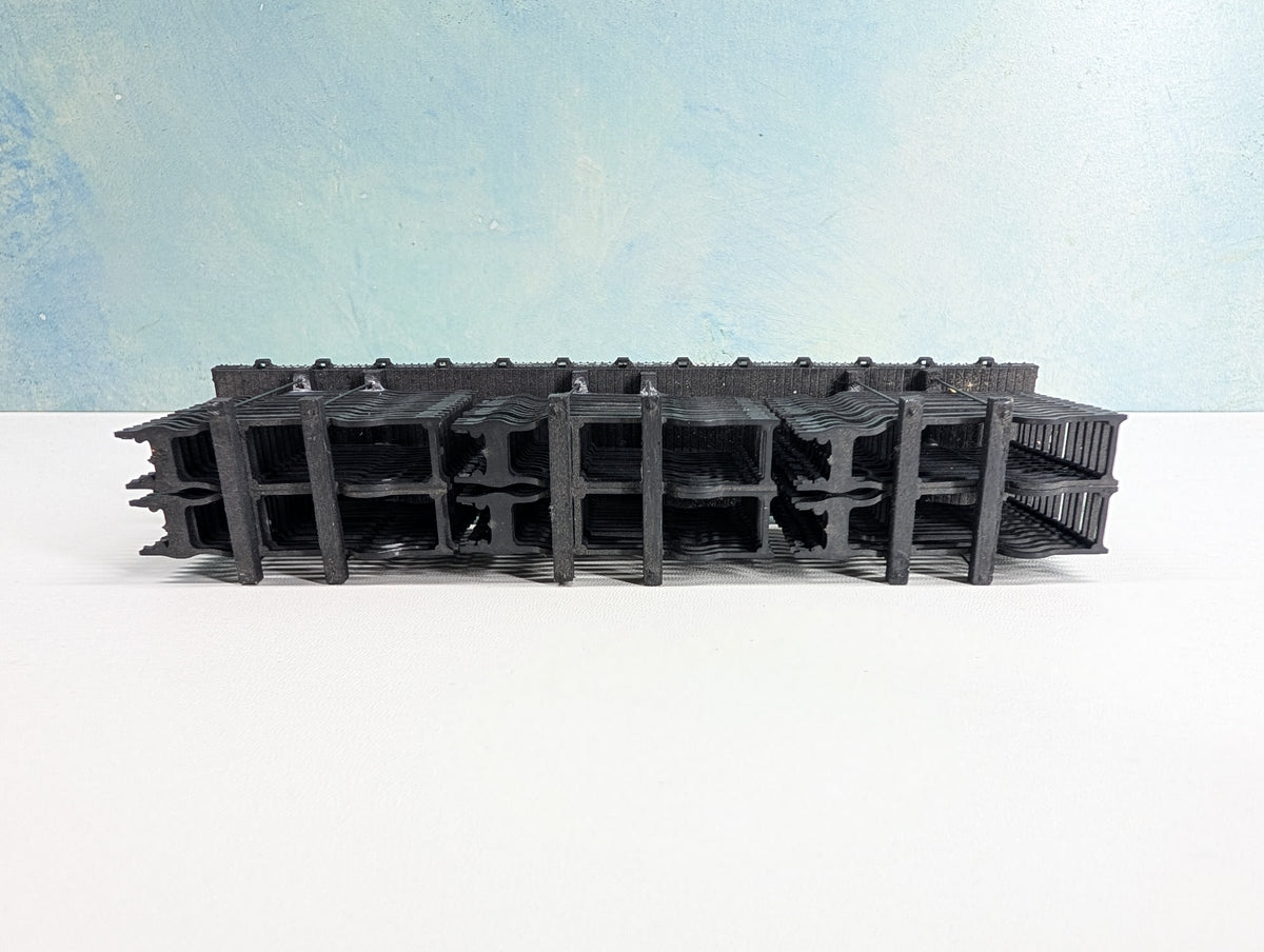 USED Athearn HO Scale 50' Flat Car w/ Auto Frames Reading RDG #9566 Metal Wheels