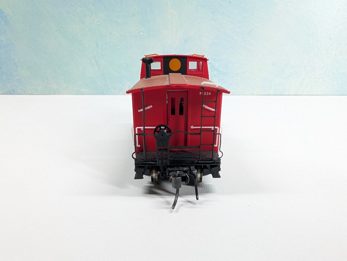 USED Life-Like HO Scale Caboose Central Railroad of New Jersey #91534 Metal Wheels