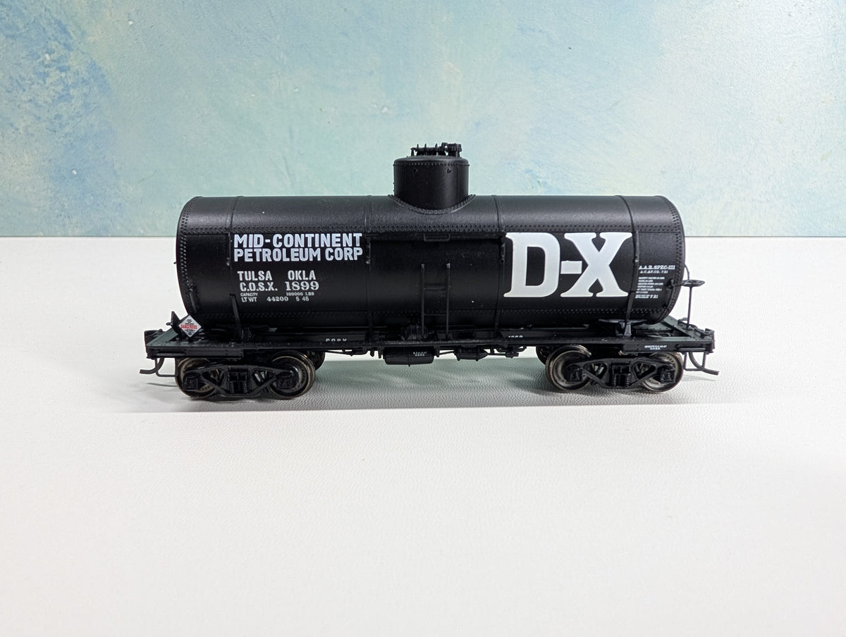 USED Life-Like HO Scale Single Dome Tank Car Mid-Continent Petroleum Corp. COSX #1899 Metal Wheels