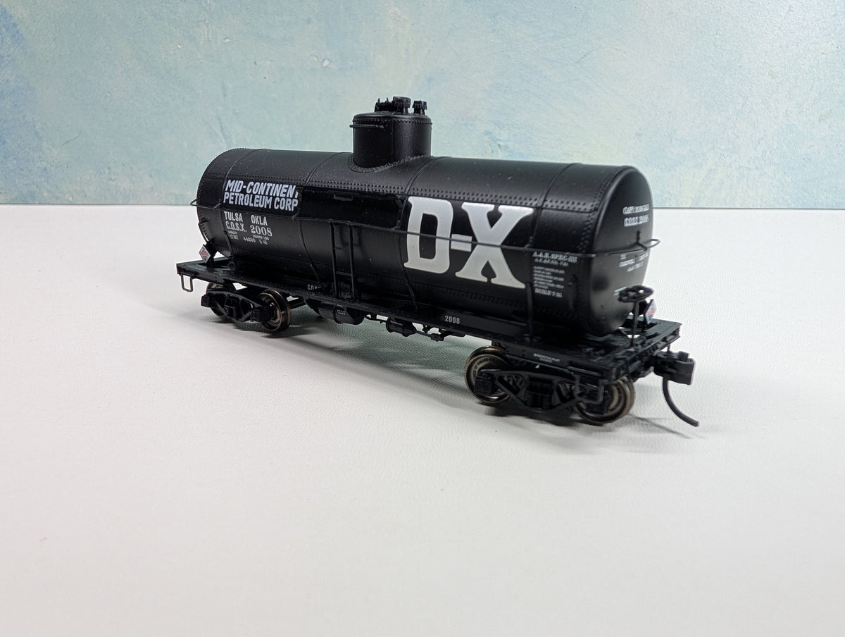 USED Life-Like HO Scale Single Dome Tank Car Mid-Continent Petroleum Corp. COSX #2008 Metal Wheels