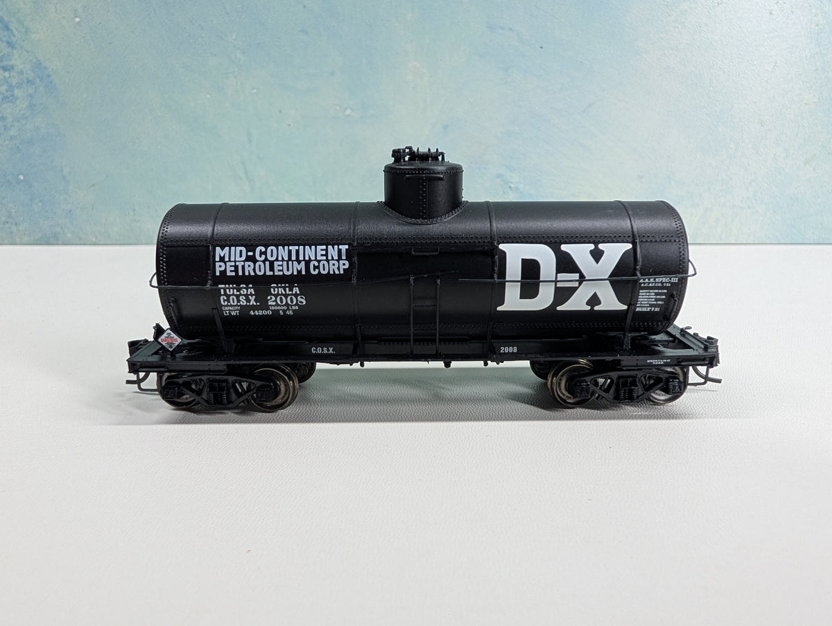 USED Life-Like HO Scale Single Dome Tank Car Mid-Continent Petroleum Corp. COSX #2008 Metal Wheels