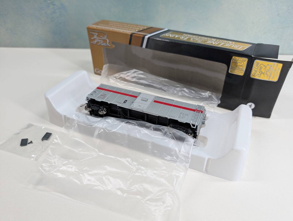 True Line 300222 HO Scale 40' Box Car Canadian Pacific CP #4907 Metal Wheels