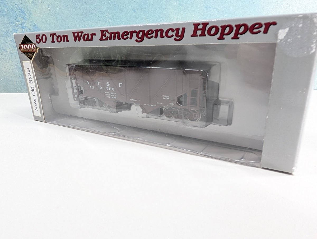 USED Life-Like 23819 HO Scale 50T War Emergency Hopper Santa Fe ATSF #180766 Metal Wheels