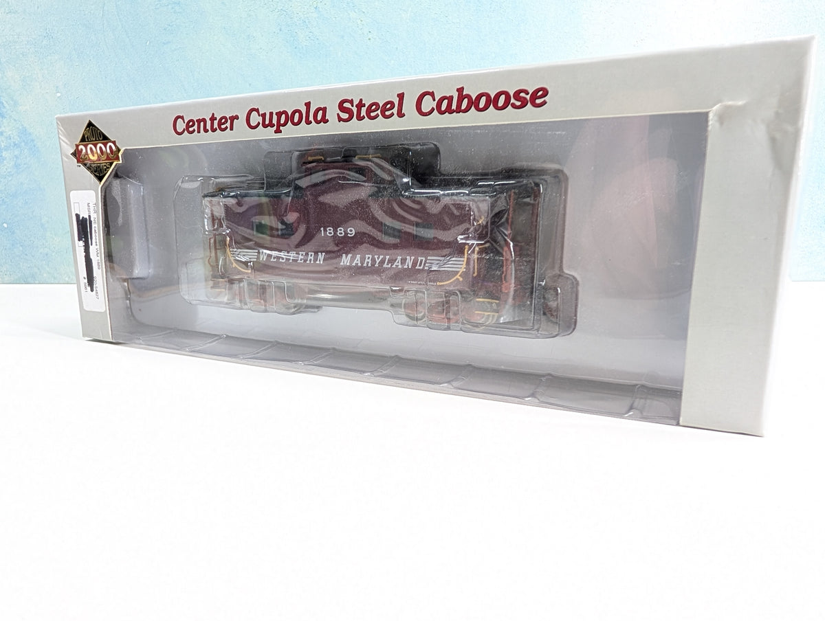 USED Life-Like 920-54827 HO Scale Center Cupola Steel Caboose Western Maryland #1889 Metal Wheels