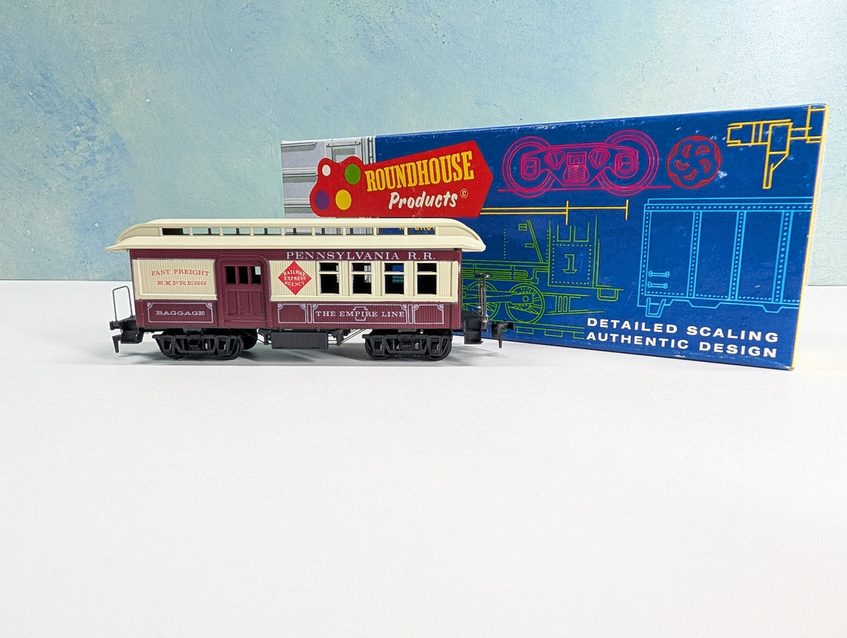 USED Roundhouse 3736 HO Scale Overtron OBS Baggage Car Pennsylvania The Empire Line