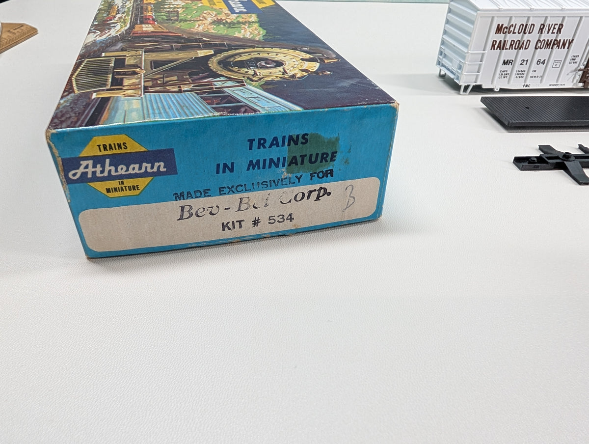 USED Athearn HO Scale 50' Box Car McCloud River MR #2164 Bev-Bel KIT