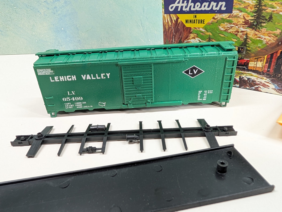 USED Athearn HO Scale 40' Box Car Lehigh Valley LV #65499 Custom KIT