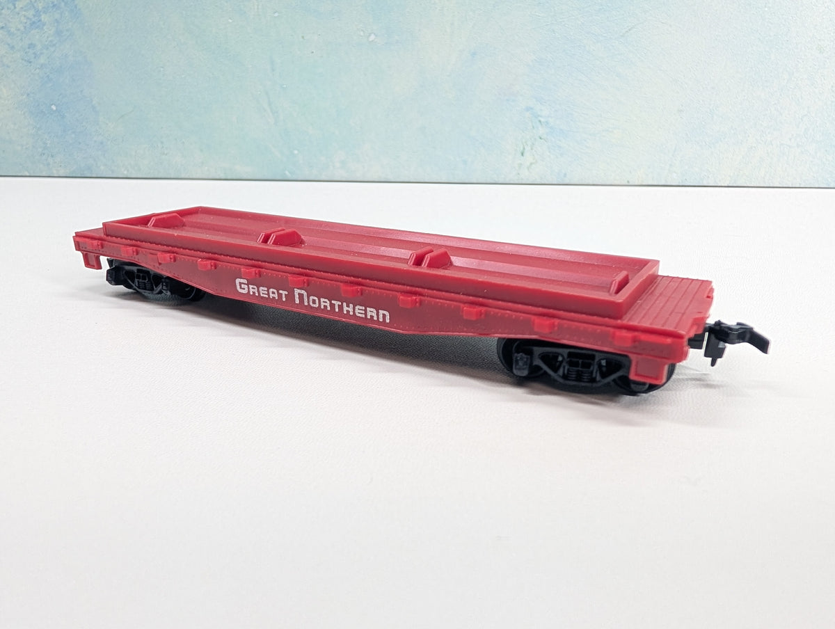 USED Tyco HO Scale Flat Car Great Northern