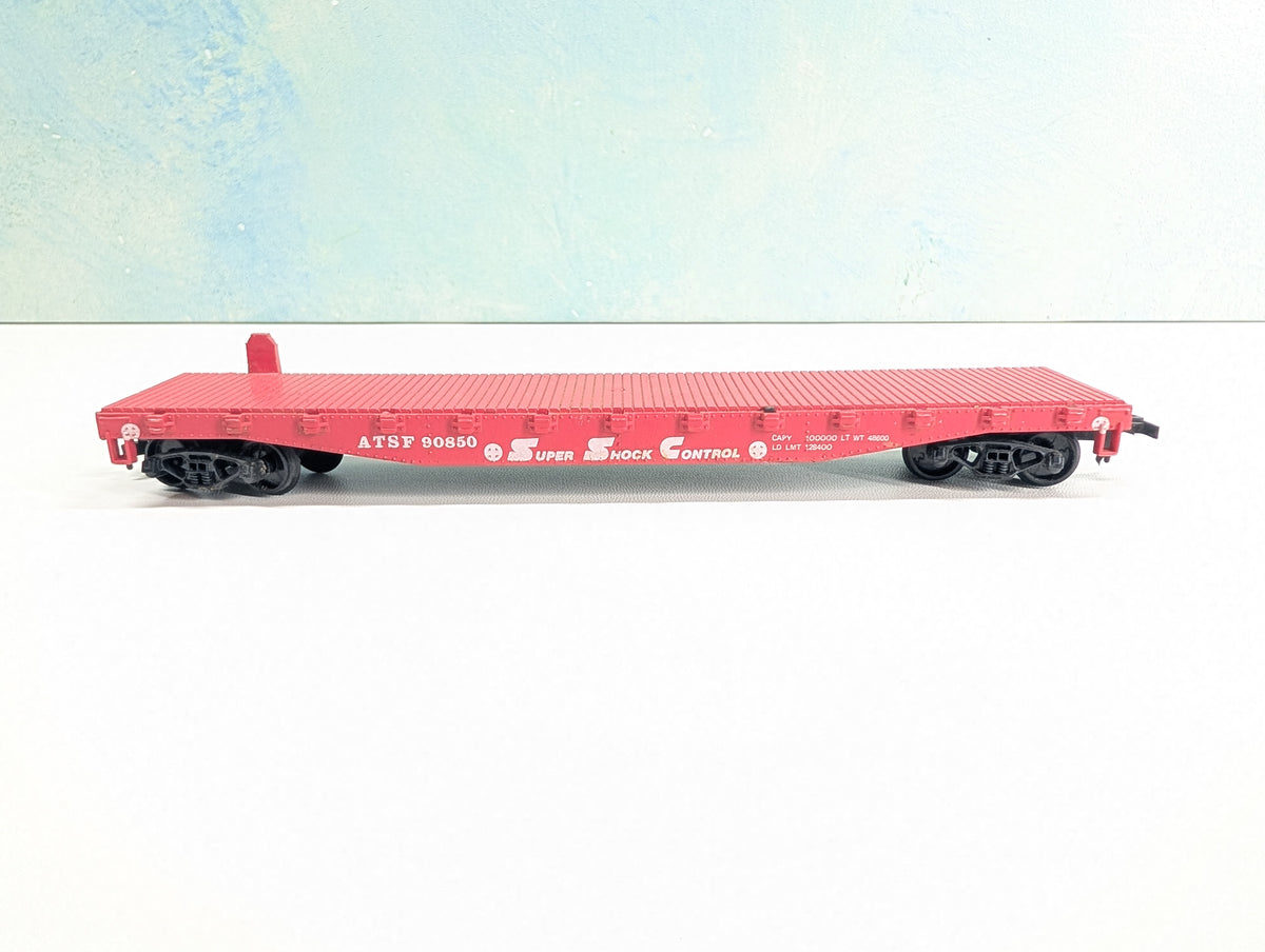 USED AHM HO Scale 50' Flat Car Santa Fe ATSF #90850
