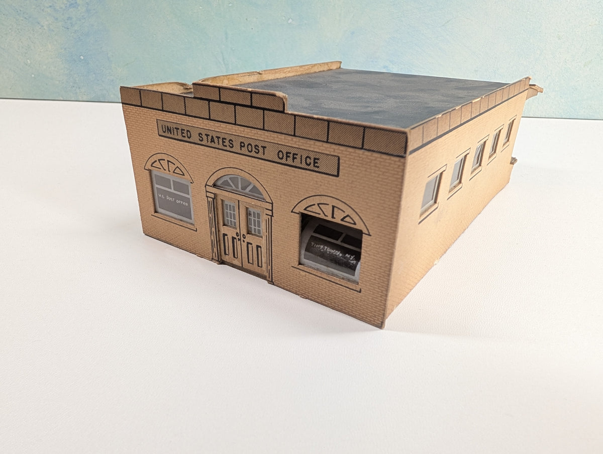 USED HO Scale United States Post Office, Cardstock Building
