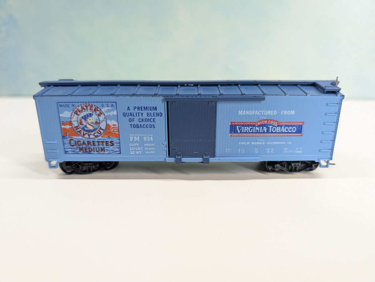 USED TRAIN MINIATURE HO Scale 40' Wood Box Car, Tobacco Series Player's Navy Cut PM #834 Virginia Tobacco