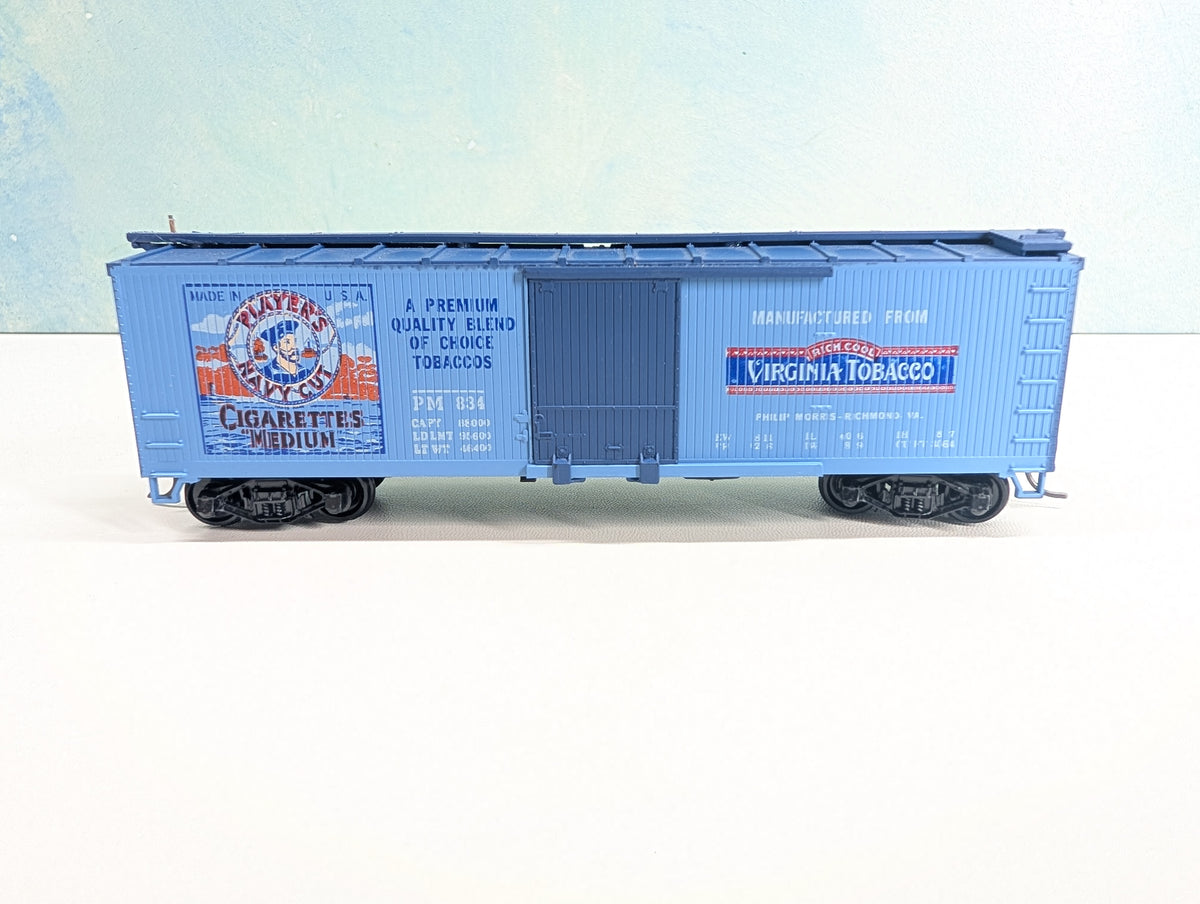 USED TRAIN MINIATURE HO Scale 40' Wood Box Car, Tobacco Series Player's Navy Cut PM #834 Virginia Tobacco