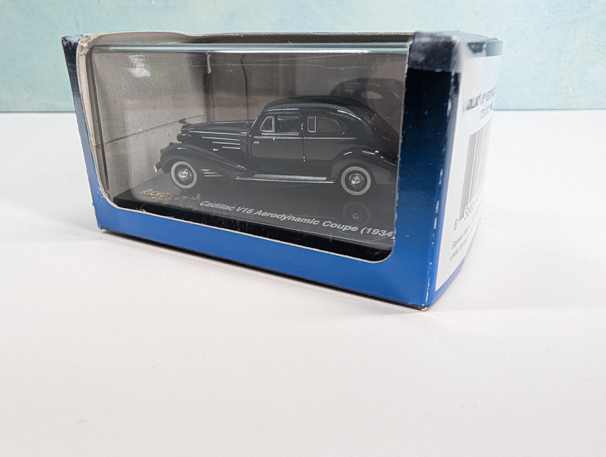 USED Ricko 38460 HO Scale Cadillac V16 Aerodynamic Coupe (1934) Black