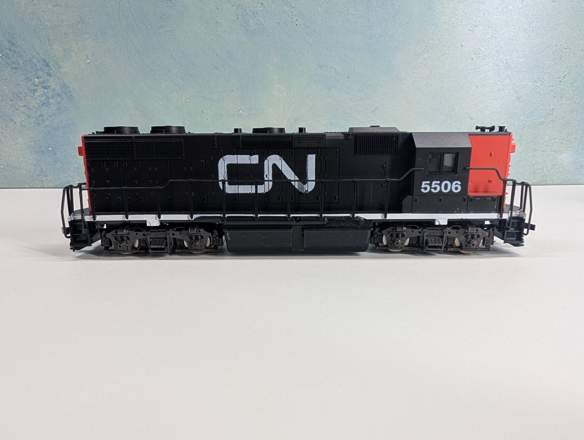 Atlas 7023 HO Scale High Nose GP38 Diesel Locomotive Canadian National CN #5506 Runs Great DC
