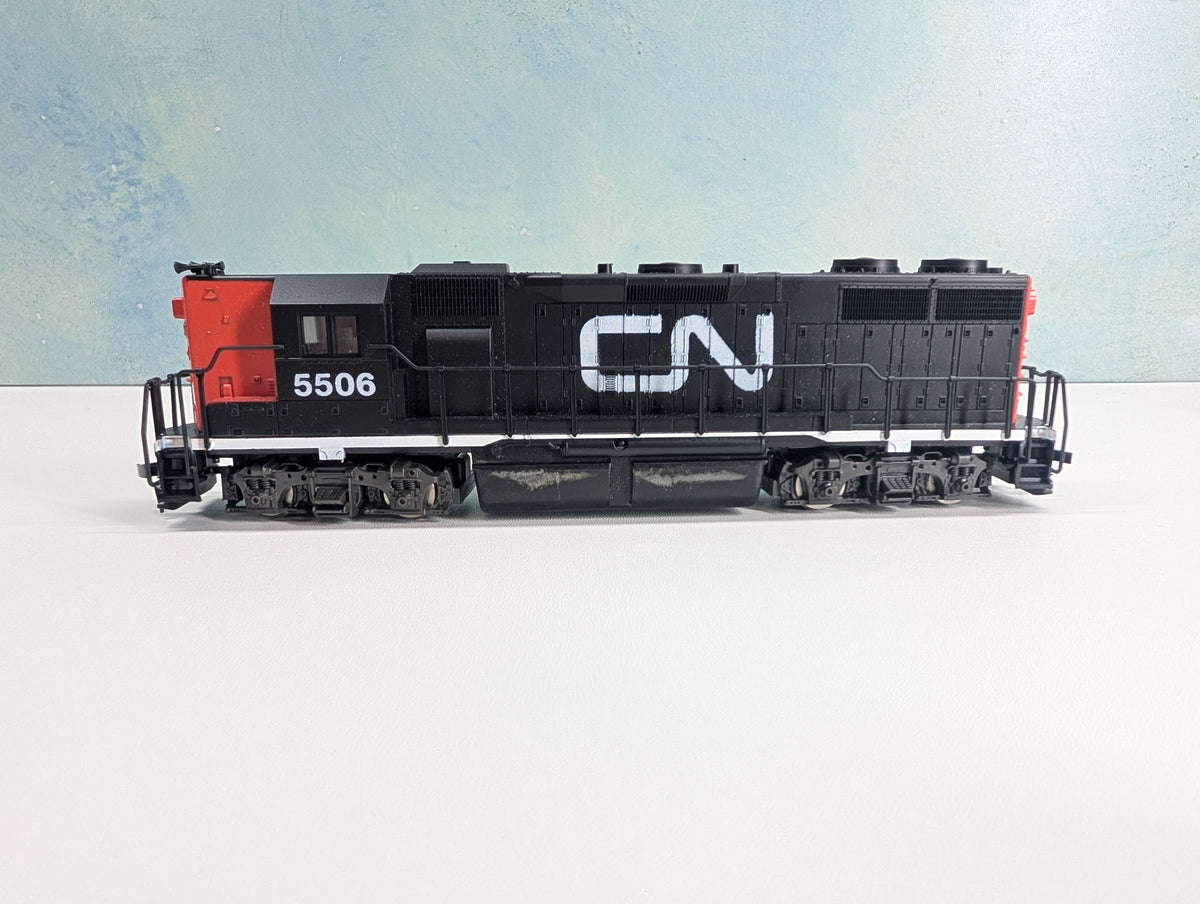 Atlas 7023 HO Scale High Nose GP38 Diesel Locomotive Canadian National CN #5506 Runs Great DC