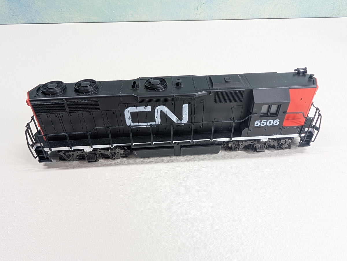 Atlas 7023 HO Scale High Nose GP38 Diesel Locomotive Canadian National CN #5506 Runs Great DC