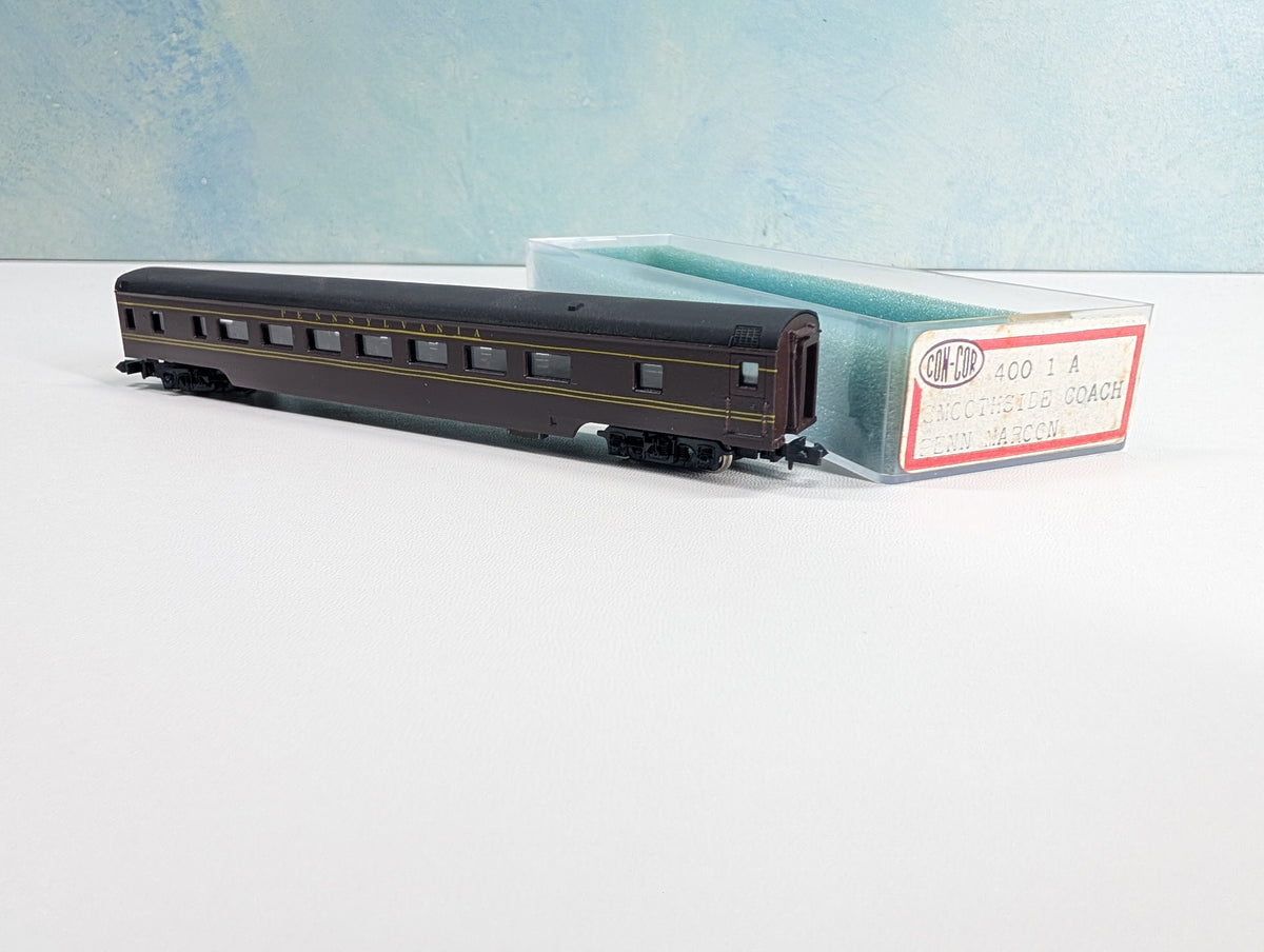 USED Con-Cor 400 1 A N Scale Smooth Side Coach Passenger Car Pennsylvania