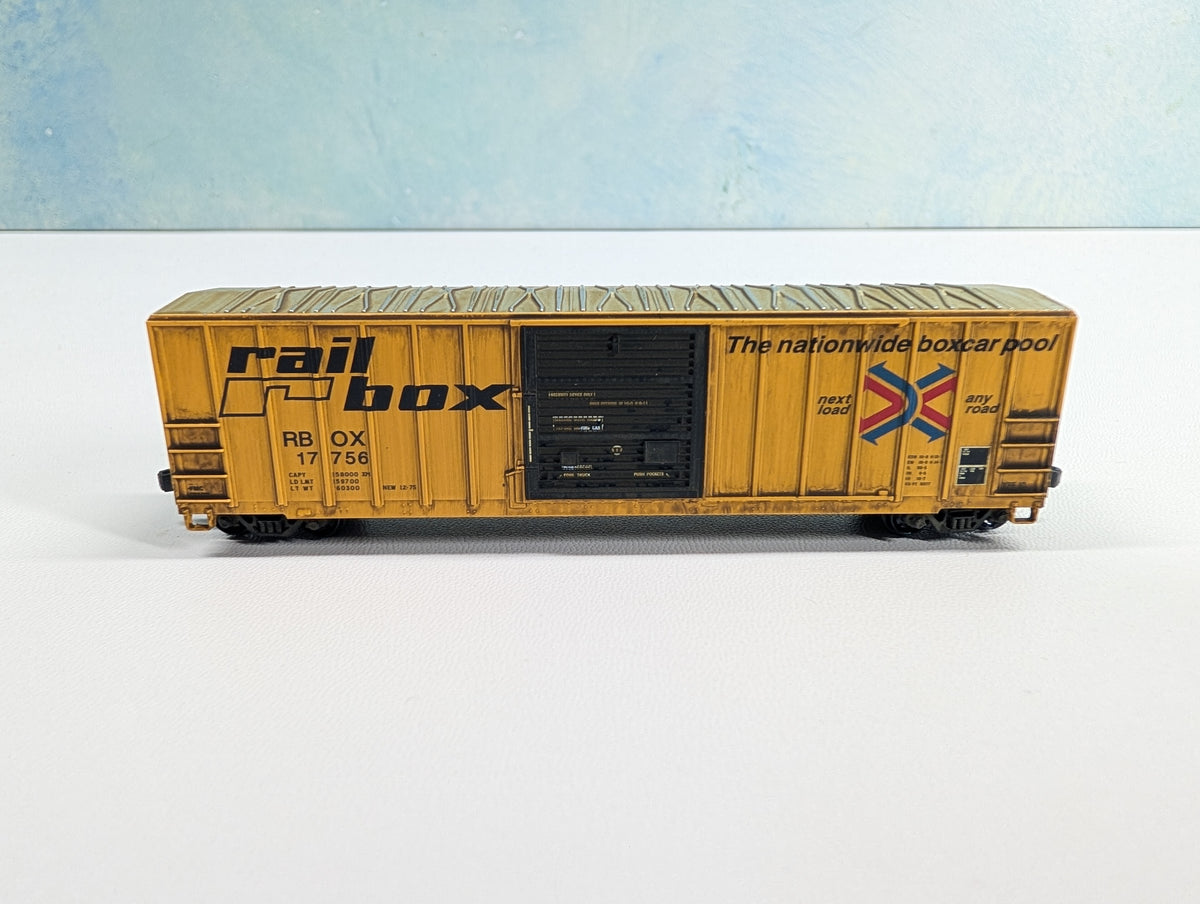 USED Atlas 50002414 N Scale Weathered FMC SD Box Car Railbox RBOX #17756