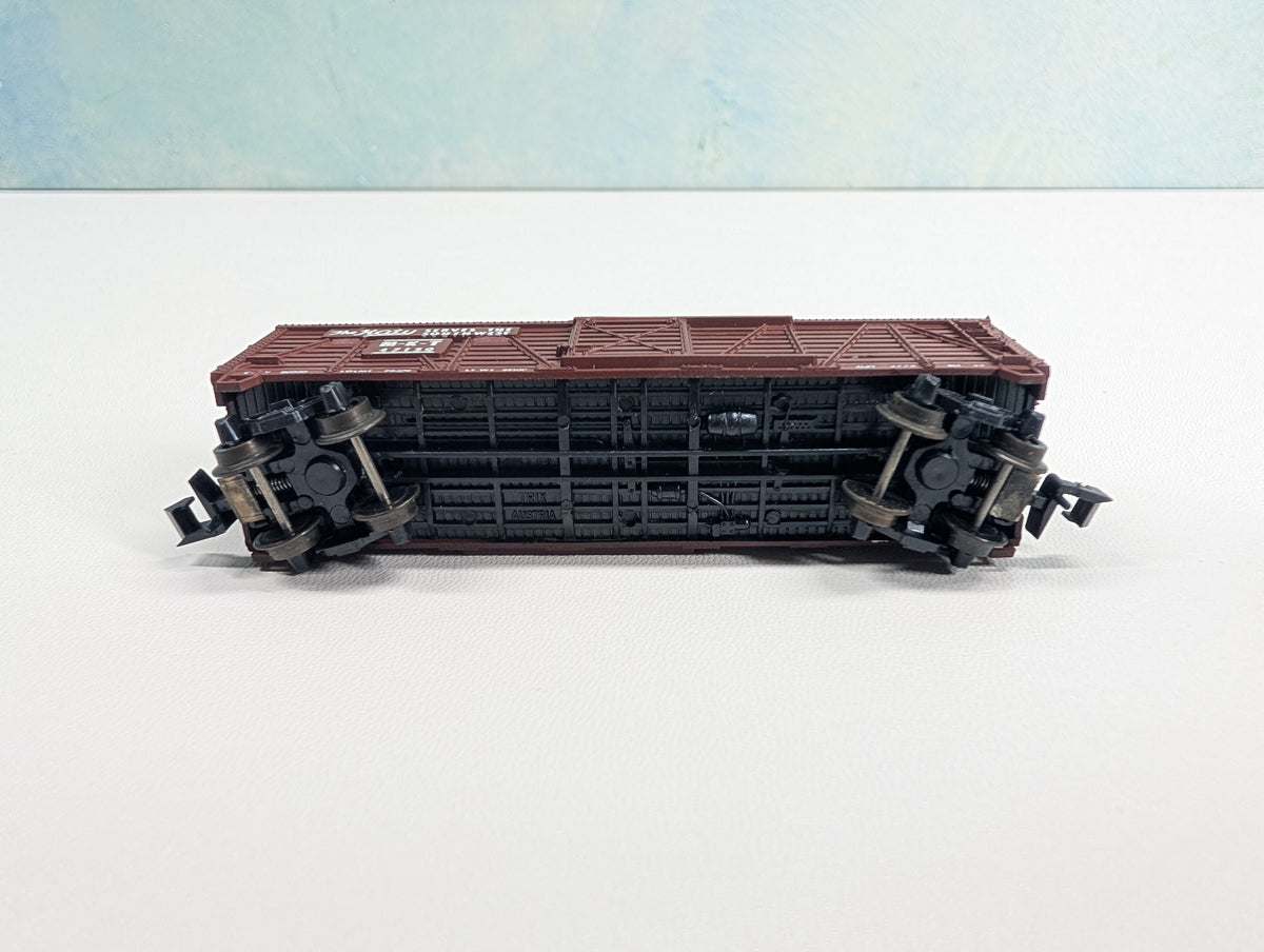 USED Postage Stamp Trains Aurora N Scale Cattle Stock Car MKT #47150