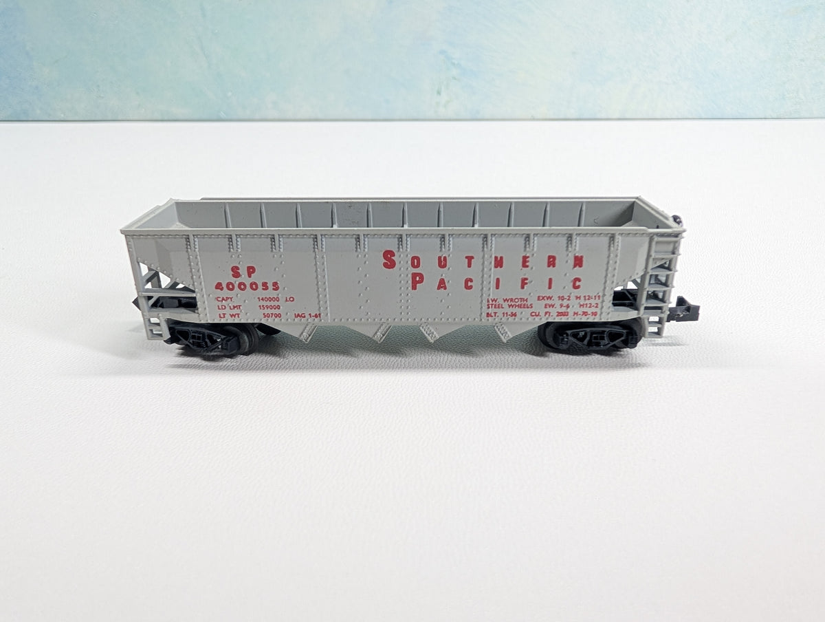 USED Postage Stamp Trains Aurora N Scale Quad Hopper Southern Pacific SP #400055