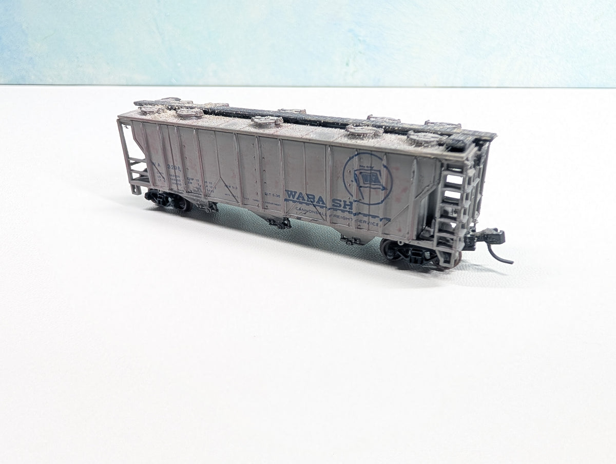 USED N Scale Weathered Covered Hopper Wabash WAB #32985