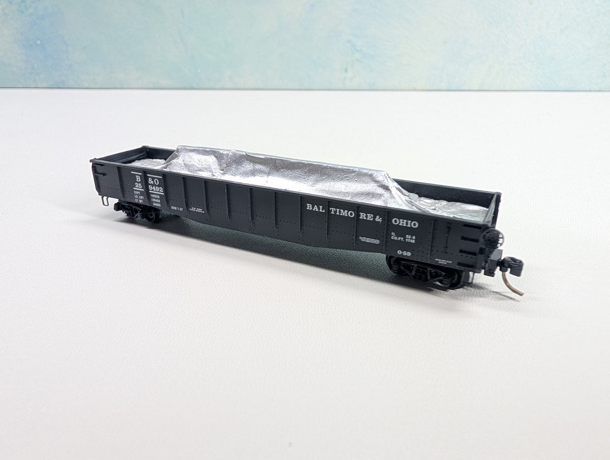 USED Micro-Trains N Scale Gondola w/ Load Baltimore and Ohio B&O #259492