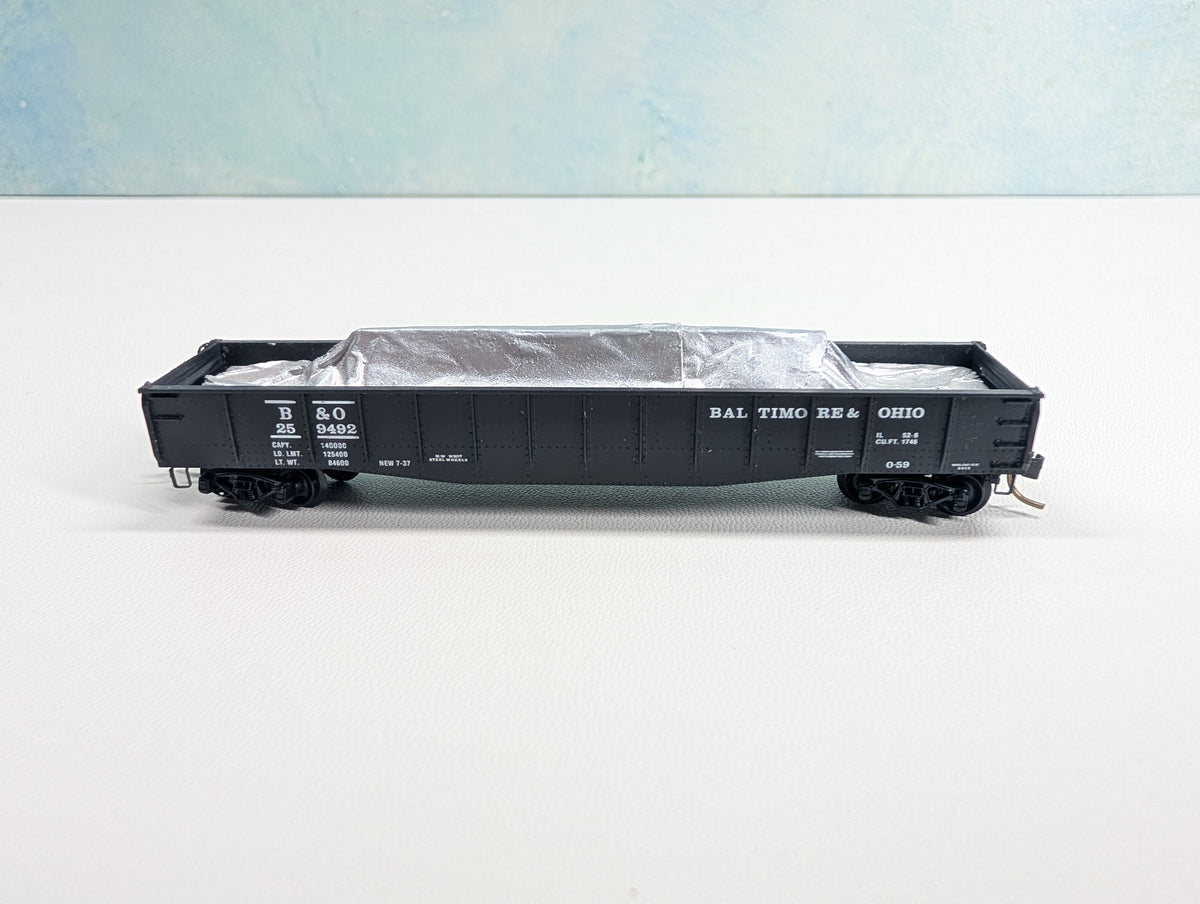 USED Micro-Trains N Scale Gondola w/ Load Baltimore and Ohio B&O #259492
